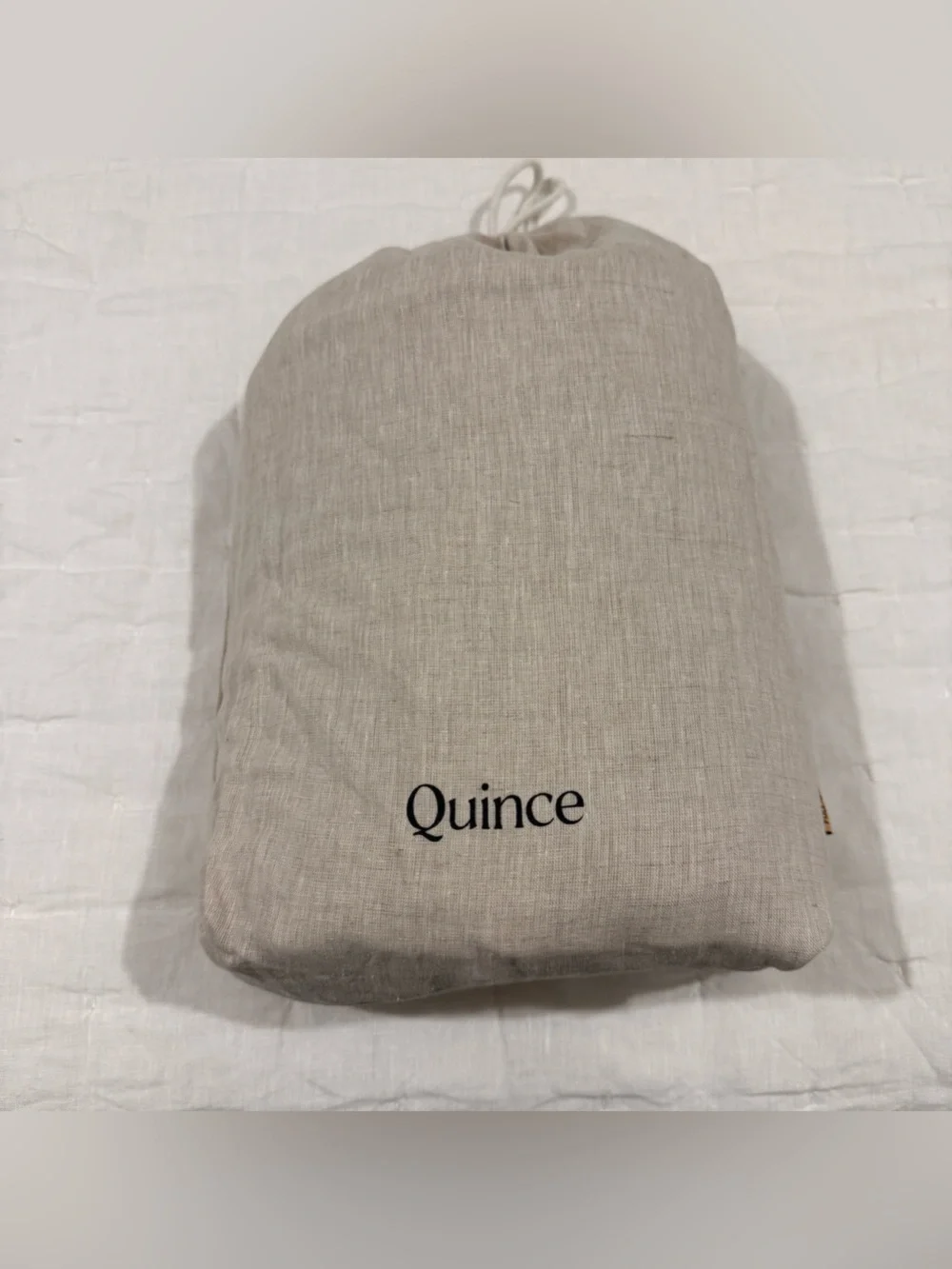 New Quince European Linen Chambray Duvet Cover Set Full/Queen MSRP $204 Natural
